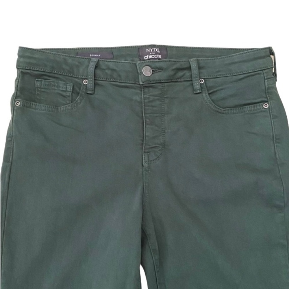 💥2 x HOST PICK💥 NYDJ for Chico’s Green Flawless Contour Skinny Ankle Jeans - Picture 3 of 16